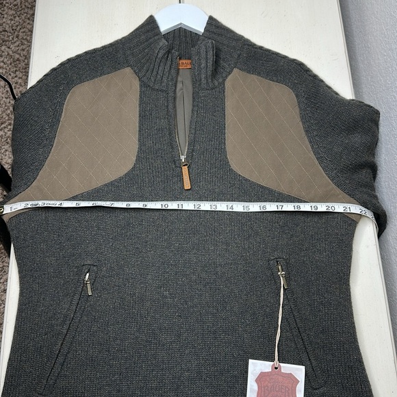 NWT Eddie Bauer Toppenish Windcutter 1/4 Zip Field Merino Wool Sweater Size L - Picture 13 of 15